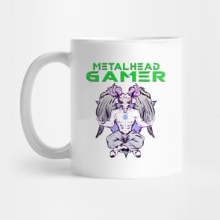 Metalhead Gamer Baphomet Meditate Green Mug
